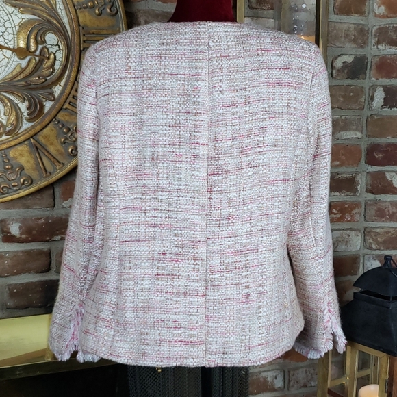 George Pink Boucle Lined Blazer Size 18/20 - Picture 4 of 9